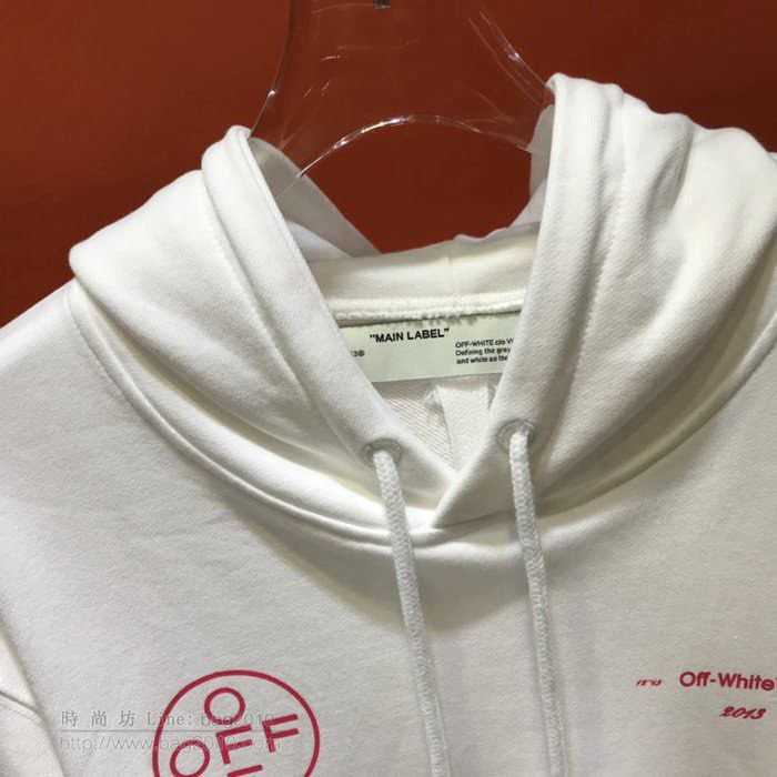 OffWhite男裝 19-20FW新款 最高品質 off男士連帽套頭白色衛衣 男士秋季最新單品  tzy2366